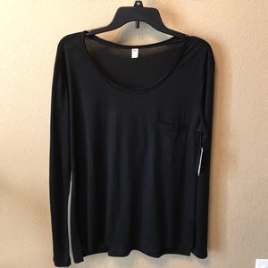 BP Raw Edge Scoop Neck Tee - Medium - BNWT